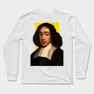 Enlightenment philosopher Baruch Spinoza illustration Long Sleeve T-Shirt